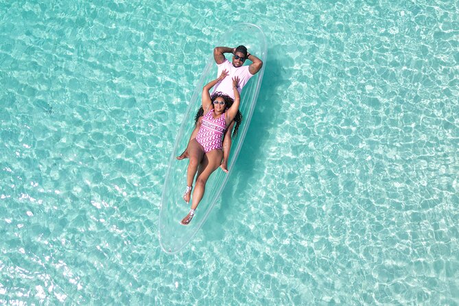 Crystal Clear Kayak Drone Photography Antigua - Getting Comfortable in the Clear Kayak
